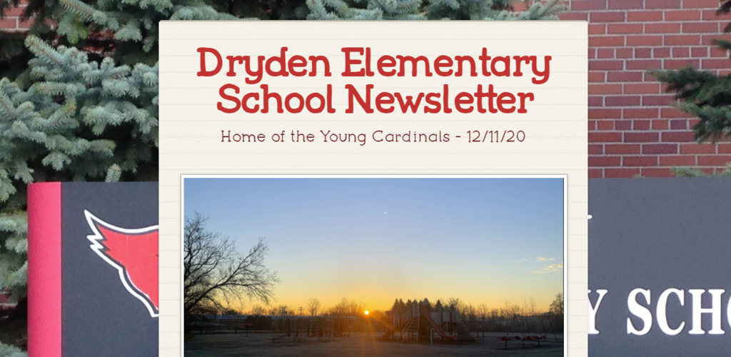 Dryden Elementary School newsletter.