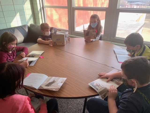 Pictures of 3rd graders reading