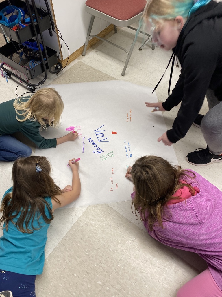 kindness club is brainstorming
